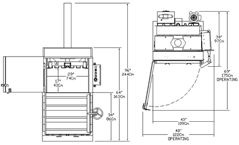 30" High Density Baler Diagram